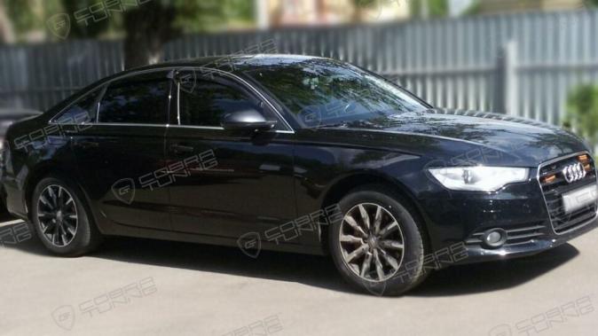 Дефлекторы окон (ветровики) Audi A6 Sd (4G,C7) 2011"EuroStandard" (Ауди А6) Кобра Тюнинг